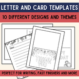 Printable Card and Letter Writing Templates | Elementary |