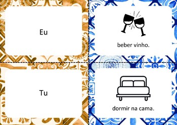 Preview of Card game to practice regular -er and -ir verbs (present)