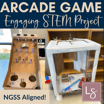 Preview of Cardboard Arcade Game Spring, Summer, End of Year STEM Activity & Project