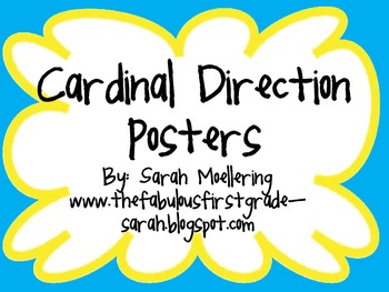 Preview of Cardinal Direction Posters Freebie