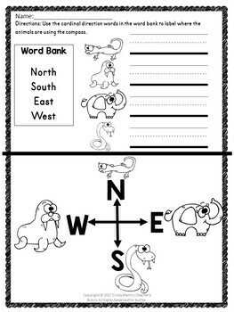 Cardinal Directions Lesson Plan 1st Grade Cardinal Directions Kindergarten And 1St Grade | Tpt