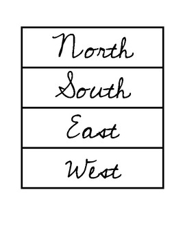 Preview of Cardinal Directions Printable