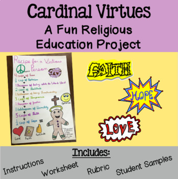 Preview of Cardinal Virtues religion project