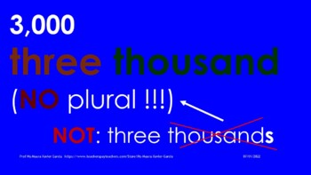 Preview of Cardinal numbers in English from 100 to Million (11)