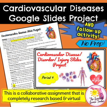 Preview of Cardiovascular Disease/ Disorder/ Injury Google Slides Project | NO PREP