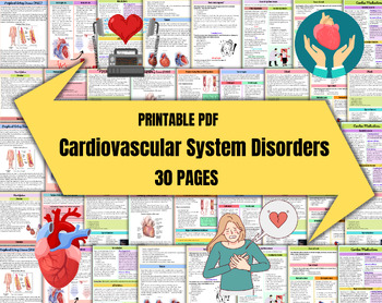 Preview of Cardiovascular System | Anatomy Notes | Instant Download | Cardiac Nurse Notes |