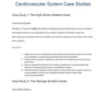 Preview of Cardiovascular System Case Studies