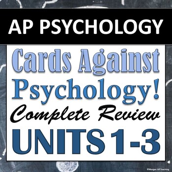 Preview of Cards Against Psychology: AP Psychology / AP Psych Review Activity - Units 1-3