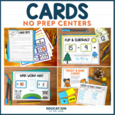 Cards NO PREP Centers | Math & ELA Games