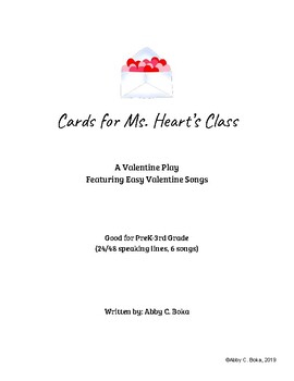 Preview of Cards for Ms. Heart's Class: A Valentine's Play