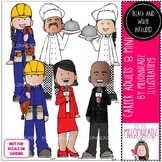 Career Adults clip art digi stamp Set 8 Mini by Melonheadz
