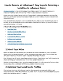 Career Based Education (Social Media Influencer) - Compreh