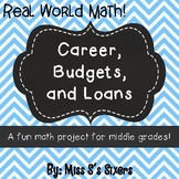Career Project with Budgets and Loans- Distance Learning- Text Fillable!