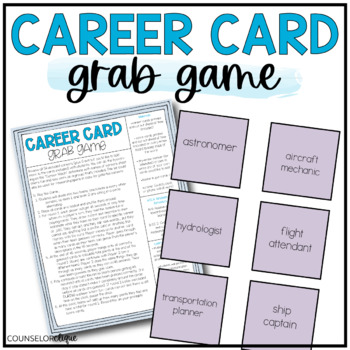 Preview of Career Card Grab Game for High School Career Development