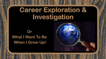 Preview of Career Cluster Investigation No Prep SEL Lesson & 4 research links w Worksheet