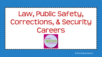Preview of Career Cluster:  Law, Public Safety, Corrections, & Security