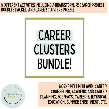 Preview of Career Clusters Activity Bundle - Career Exploration