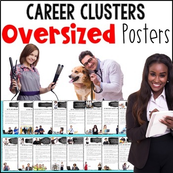 Preview of Career Exploration 16 Clusters Posters, Bulletin Board Letters & Elements