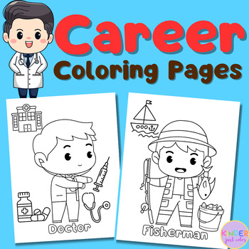 Preview of Career Coloring Pages, Dream Job, Future Occupation When I Grow Up - PACK 2
