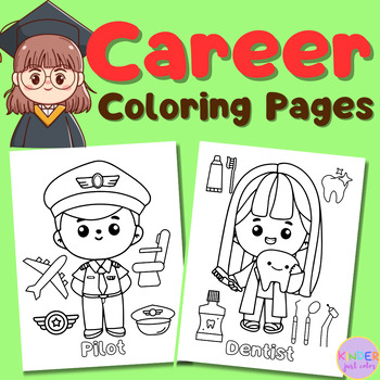 Preview of Career Coloring Pages, Dream Job, Future Occupation When I Grow Up - PACK 3