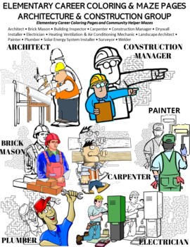 Preview of Elementary Career Coloring and Mazes Architecture and Construction Group