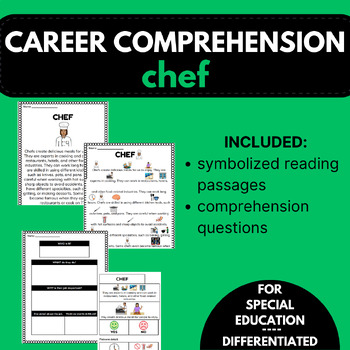 Preview of Career Comprehension: Chef || Special Education