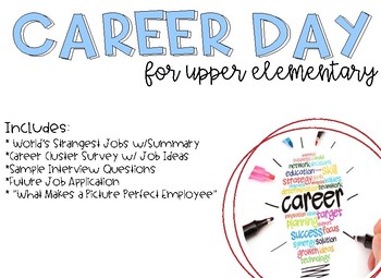 Career Day Activities by So On and So 4th | Teachers Pay Teachers