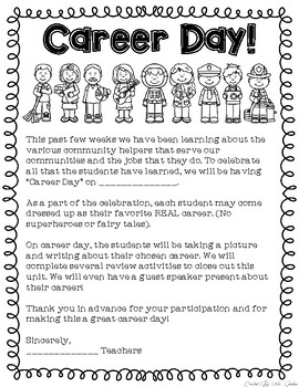 Preview of Career Day Dress Up Letter (English & Spanish)