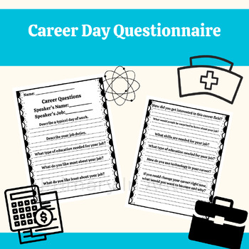 Preview of Career Day Questionnaire (FREEBIE!)