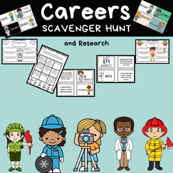 Preview of Career Day/Scoot/Scavenger Hunt/Research Literacy Center