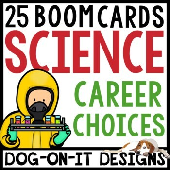 Preview of Careers In Science STEM Careers Boom Cards Career Day