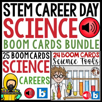 Preview of Career Day Science Tools & Lab Equipment Boom Cards with Audio Digital Task