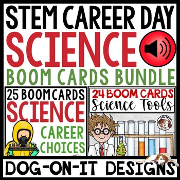 Preview of Career Day Science Tools & Lab Equipment Boom Cards Audio Digital Task Cards