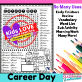 Career Day Word Search Activity : Early Finishers : Mornin