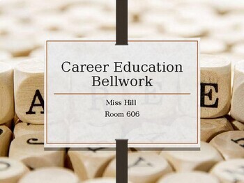 Preview of Career Education Bell Work