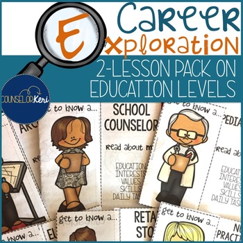 Preview of Education Levels Career Classroom Guidance Lessons -Elementary School Counseling