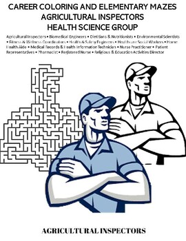 Preview of Career Elementary Coloring Maze_ Agricultural Inspectors_ Health Science Group