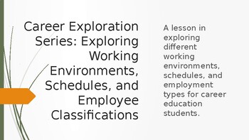 Preview of Career Exploration Activities Career Exploration for High School Students PPT