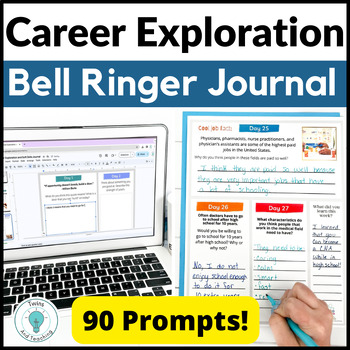 Preview of Career Exploration Worksheets - Bell Ringers for High School - Middle School