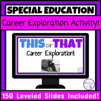 Preview of Career Exploration Activity Vocational Skills Special Education Career Day Game