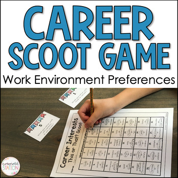 Preview of Career Exploration Activity Task Card Scoot Classroom Counseling Lesson