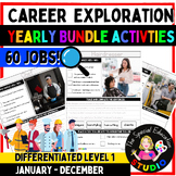 Career Exploration Bundle Vocational Job skill occupation 