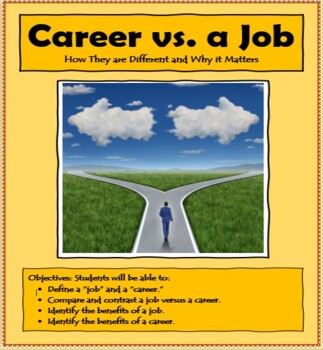 Preview of Career Exploration - Career Readiness - CAREER vs JOB - Distance Learning