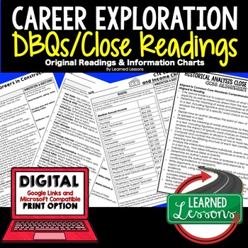 Preview of Career Exploration DBQ Close Reading Activity with Google Classroom Link