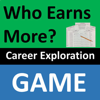 Preview of Career Exploration Game Job Salaries Fun Activity