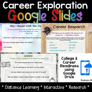 Preview of Career Exploration Google Slides: Distance Learning