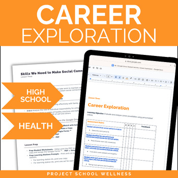 Preview of Career Exploration Activity for High School Students
