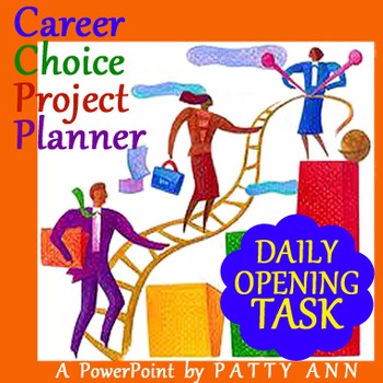 Preview of Career Exploration Interest Survey & Project Planner Daily Opening Task EDITABLE