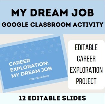 Preview of Career Exploration: My Dream Job (Google Classroom Activity)