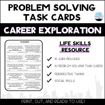 Preview of Career Exploration: Problem Solving Task Cards
